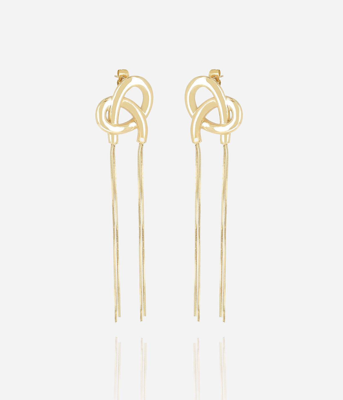 Boucles d'oreilles Bretzel (Acier doré)