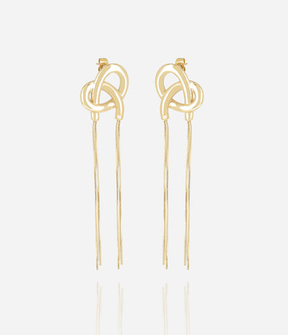 Boucles d'oreilles Bretzel (Acier doré)
