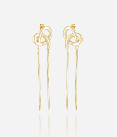 Boucles d'oreilles Bretzel (Acier doré)
